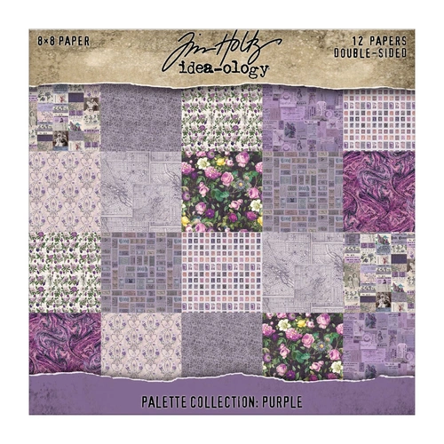 Tim Holtz Palette Collection Paper Pads - 8x8" Purple