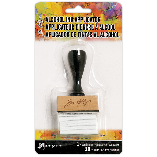 Tim Holtz Alcohol Ink Applicator Stamp Handle with 10 Felts by Tim Holtz.