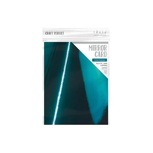 Craft Perfect Cardstock - Turkish Turquoise High Gloss Mirror 