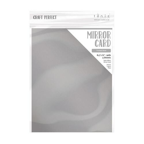 Craft Perfect Frosted Silver Satin Mirror Cardstock
