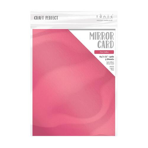 Craft Perfect Pink Chiffon Satin Mirror Cardstock