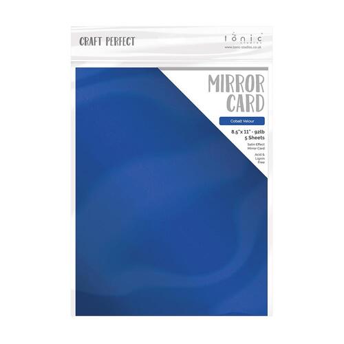 Craft Perfect Cardstock - Cobalt Velour Satin Mirror 