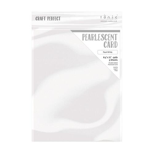 Craft Perfect Pearl White Pearlescent Cardstock