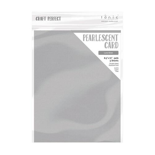 Craft Perfect Luna Silver Pearlescent Cardstock