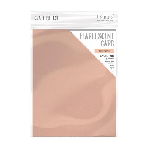 Craft Perfect Blushing Pink Pearlescent Cardstock