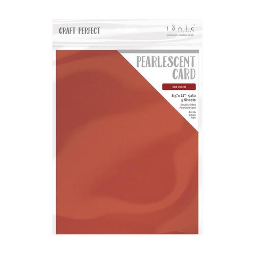 Craft Perfect Red Velvet Pearlescent Cardstock