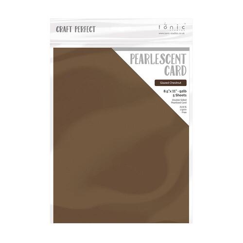 Craft Perfect Glazed Chestnut Pearlescent Cardstock