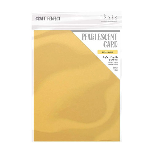 Craft Perfect Cardstock - Lemon Lustre Pearlescent Card