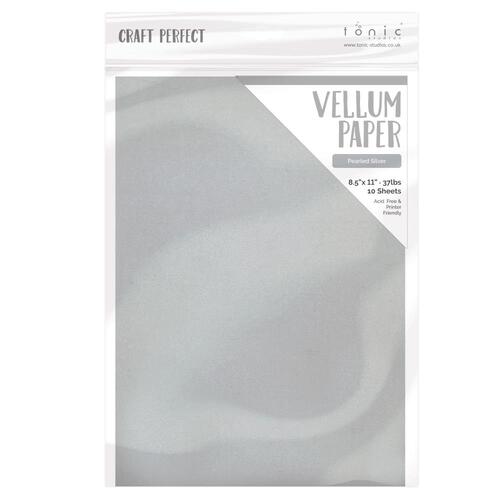 Craft Perfect Pearled Silver Vellum Paper