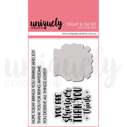 Uniquely Creative Stronger Than You Think Stamp & Die Set