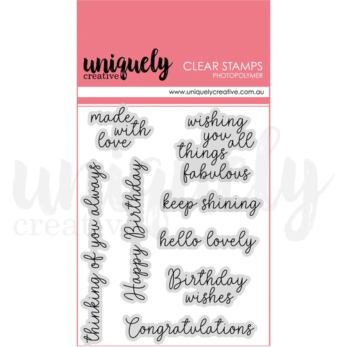 Uniquely Creative Celebration Sentiments Photopolymer Stamp