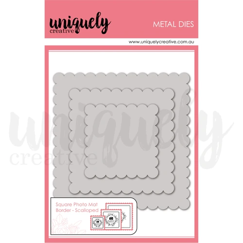 Uniquely Creative Square Photo Mat Border Die - Scalloped