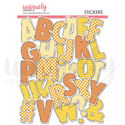 Uniquely Creative Written in the Stars Chipboard Alpha Stickers