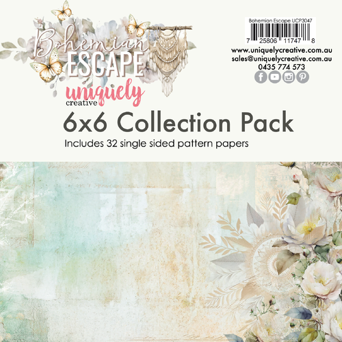 Uniquely Creative Bohemian Escape 6 x 6 Collection Pack