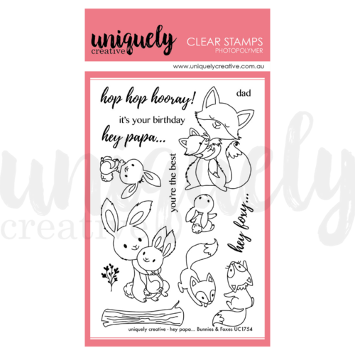 Uniquely Creative Stamp Hey Papa Bunnies & Foxes