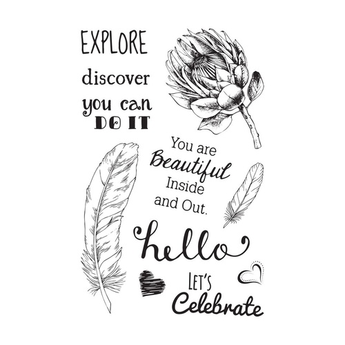 Ultimate Crafts Stamp 4x6" L'Aquarelle You Are Beautiful Inside