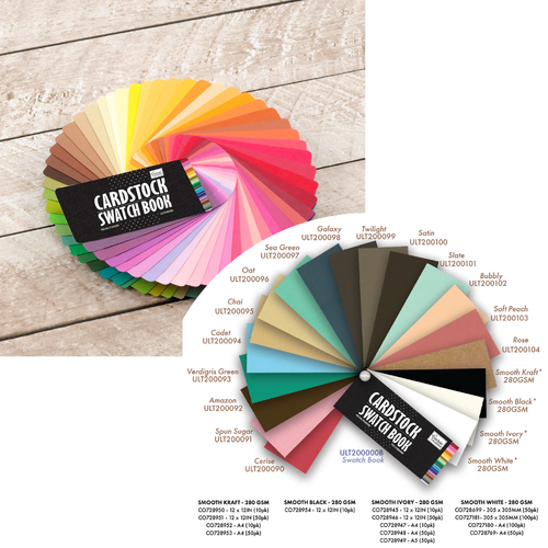 Couture Creations Cardstock - Swatch Book
