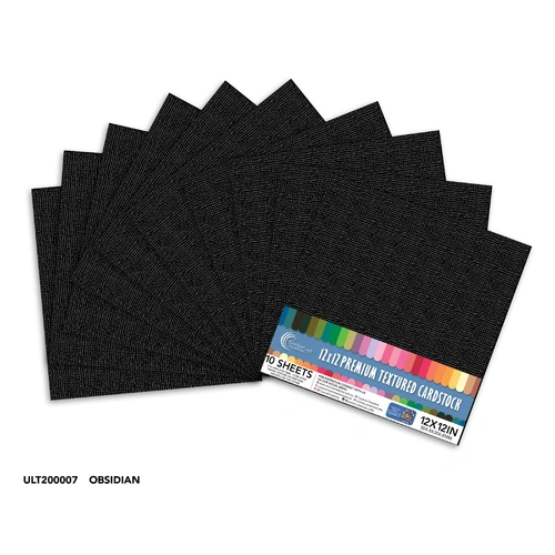 Couture Creations Cardstock - Obsidian 12x12" 10pk