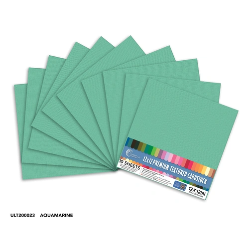 Couture Creations Cardstock - Aquamarine 12x12&quot; 10pk 