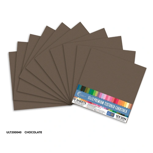 Couture Creations Cardstock - Chocolate 12x12" 10pk 