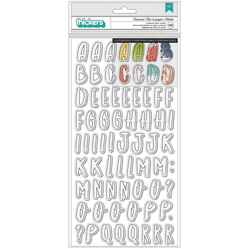 Vicki Boutin Fernwood Alpha Paintable Chipboard Thickers Stickers