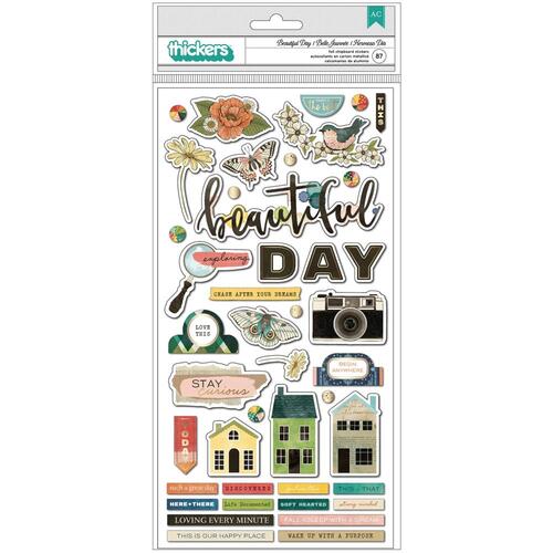 Vicki Boutin Fernwood Beautiful Day Icons Chipboard Thickers Stickers