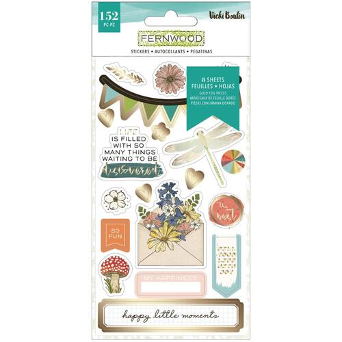 Vicki Boutin Fernwood Sticker Book with Gold Foil Accents