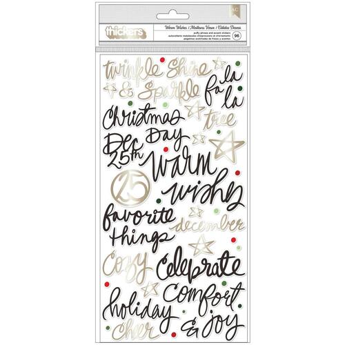 Vicki Boutin Warm Wishes Phrases Puffy Thickers Stickers