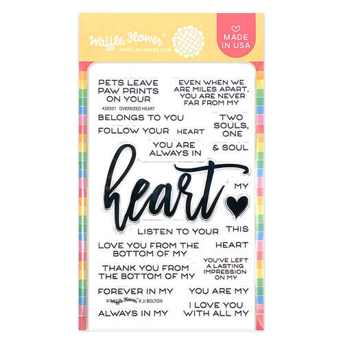 Waffle Flower Oversized Heart Stamp Set