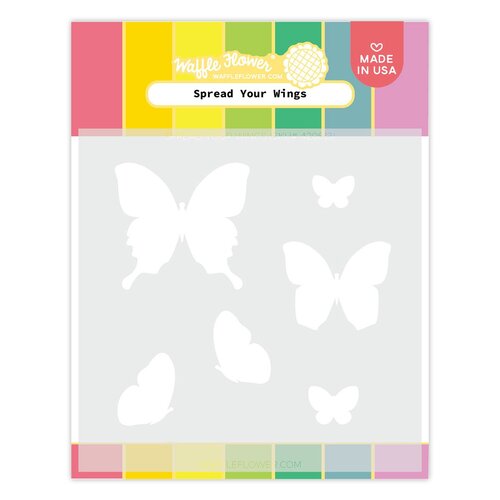 Waffle Flower Spread Your Wings Stencil