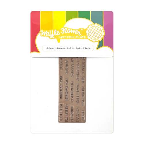 Waffle Flower Subsentiments Hello Foil Plate