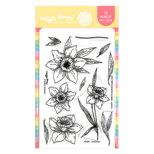 Waffle Flower Daffodil - March Birth Flower Stamp