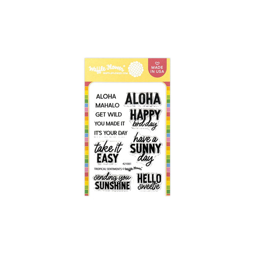 Waffle Flower Tropical Sentiments Stamp Set