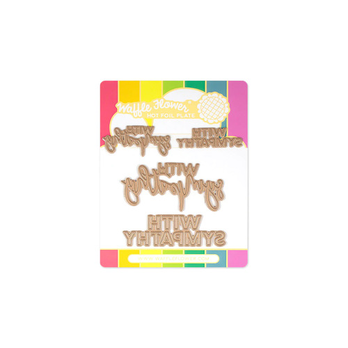 Waffle Flower With Sympathy Duo Hot Foil Plate