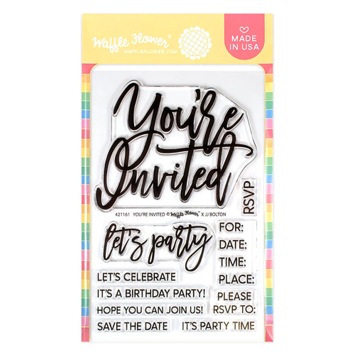Waffle Flower Oversized You're Invited Stamp Set