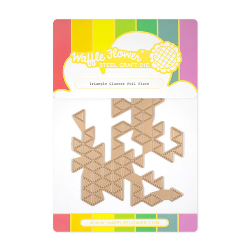 Waffle Flower Triangle Cluster Hot Foil Plate