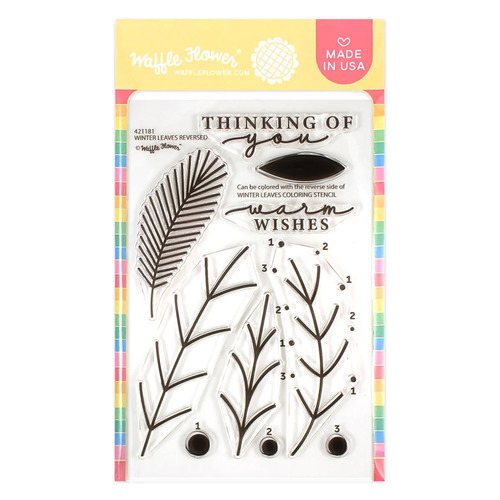 Waffle Flower Winter Leaved Reversed Stamp Set