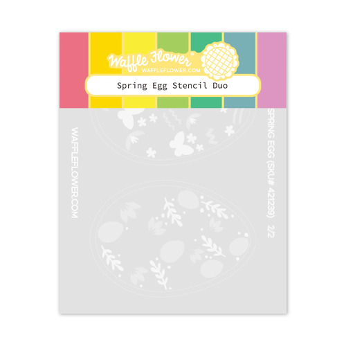 Waffle Flower Spring Egg Colouring Stencil Duo