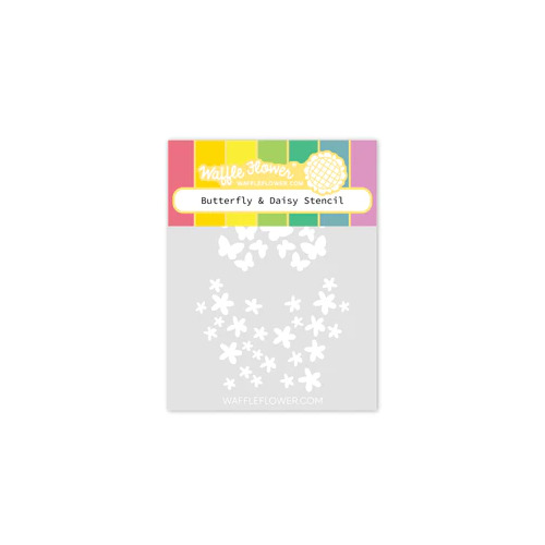 Waffle Flower Butterfly & Daisy Stencil