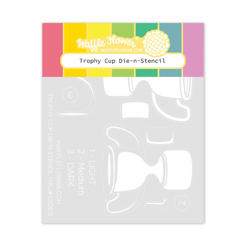 Waffle Flower Trophy Cup Die-n-Stencil