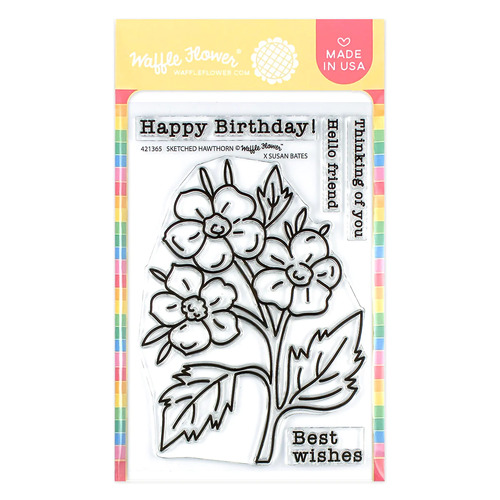 Waffle Flower Sketched Hawthorn Stamp Set