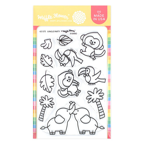 Waffle Flower Jungle Party Stamp Set
