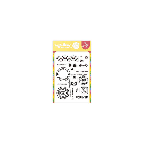 Waffle Flower Postage Collage - Stamp Set