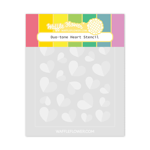 Waffle Flower Duo-tone Heart Stencil