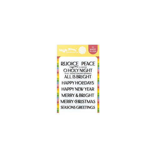 Waffle Flower Elegant Christmas Sentiments Stamp