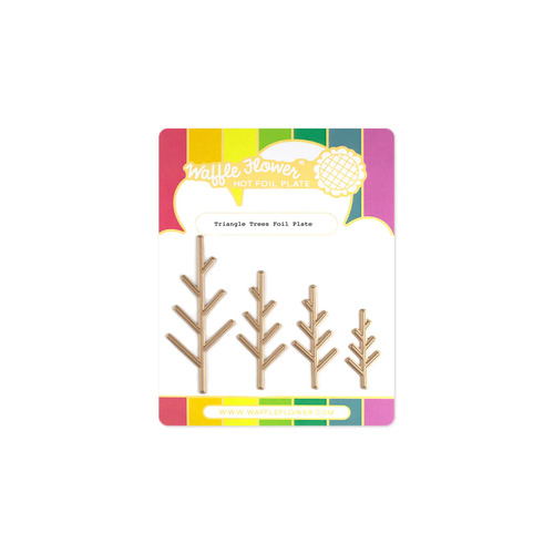 Waffle Flower Triangle Trees Hot Foil Plate