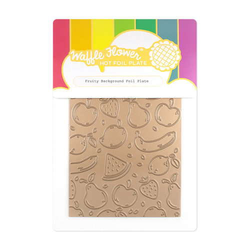 Waffle Flower Fruity Background Foil Plate