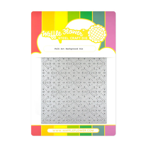 Waffle Flower Folk Art Background Die