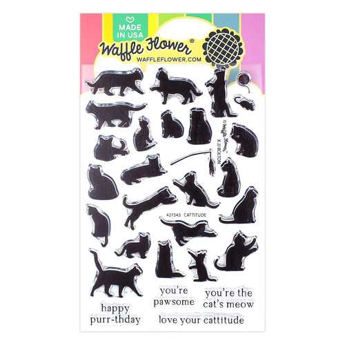 Waffle Flower Cattitude Stamp Set