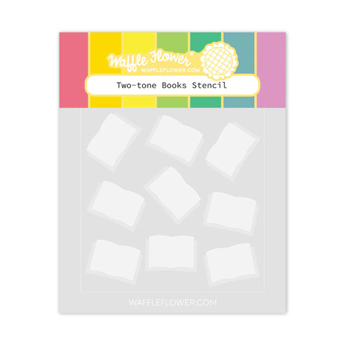 Waffle Flower Two-tone Books Stencil